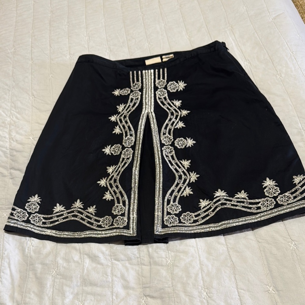 Old Navy Black Embellished A-Line Skirt